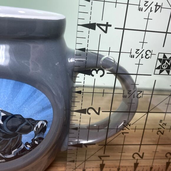 Black Panther Marvel Comics Wakanda Superhero Bubble Mug Spoon Hole - Picture 7 of 7